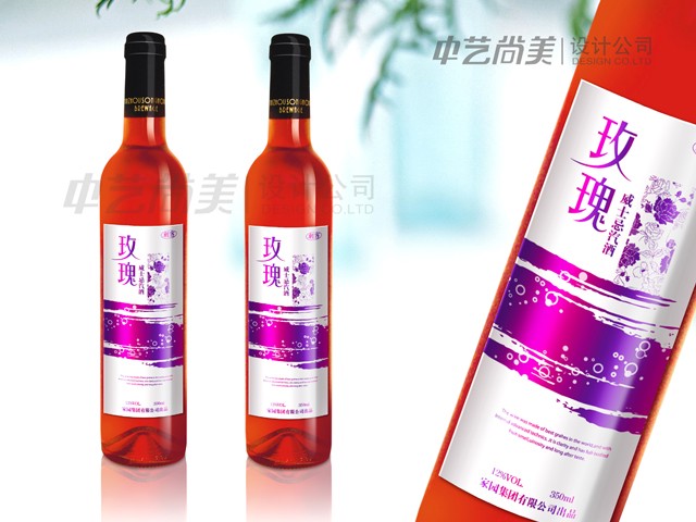 玫瑰汽酒 包裝設計