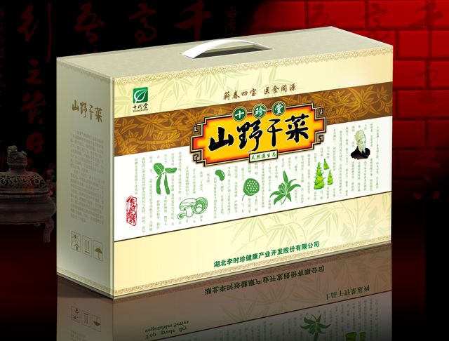 李時珍健康產業 山野干菜禮盒設計